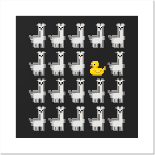 Duck among Llamas Wall Art by TheNewNewHope